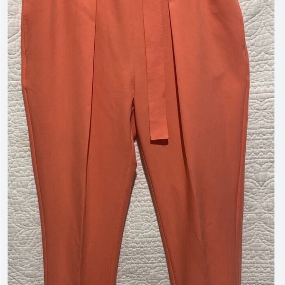 Worthington Paper Bag Waist Pants Women's Georgia Peach (orange/coral)Pull On